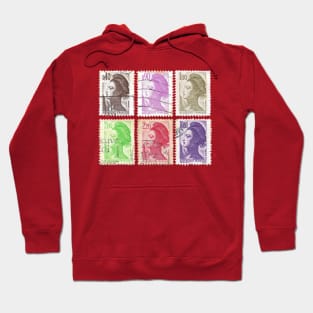 Marianne Stamps of French Lady Liberty Hoodie